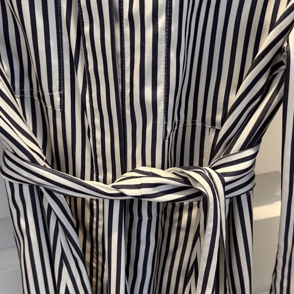 ME+EM Navy and White Striped Blouse - Picture 5 of 7